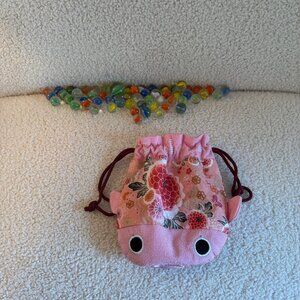 Bundle of Glass Marbles plus Pouch